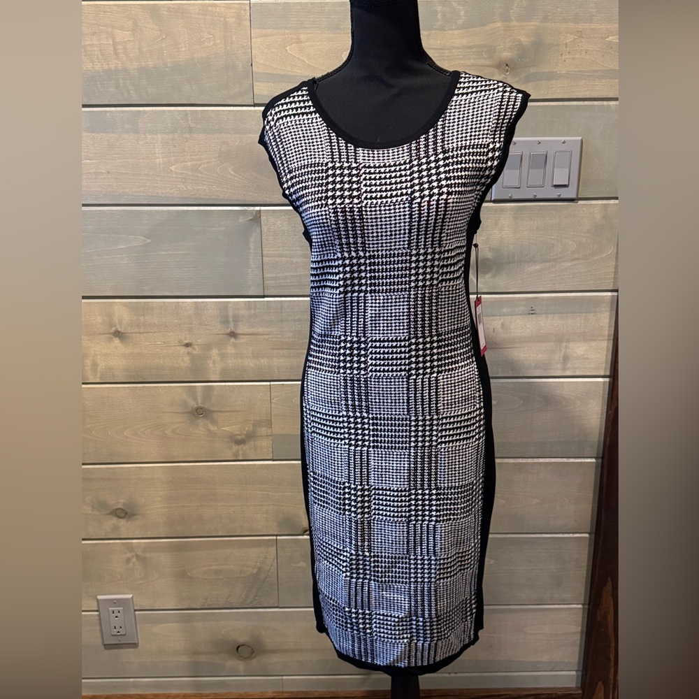 Vince Camuto Plaid Sleeveless Shift Dress Lightweight - NWT - Sz Small